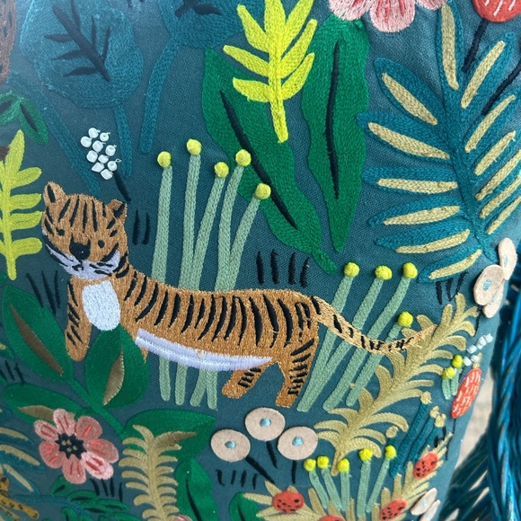 Rifle Paper Co. Jungle Embroidered Large Throw Pillow - Picture 12 of 12